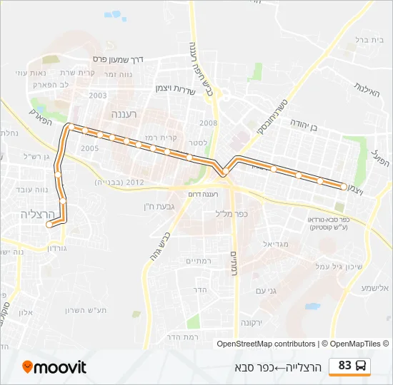 83 ♿ Bus Line Map