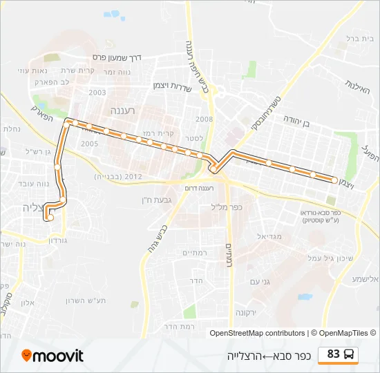 83 ♿ Bus Line Map
