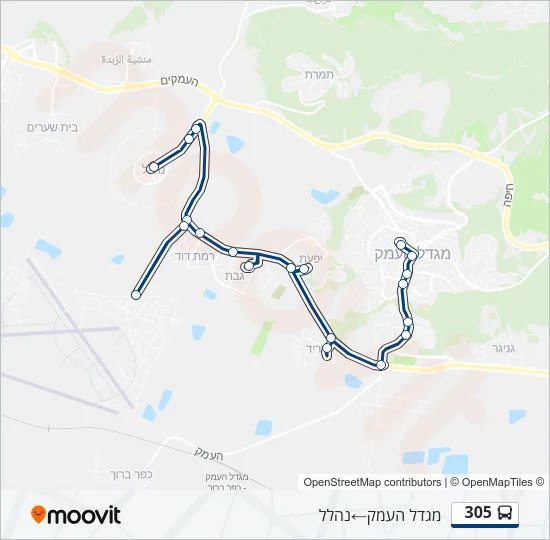 305 ♿ Bus Line Map