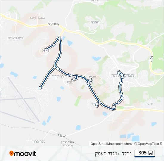 305 ♿ Bus Line Map