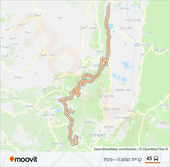 45 Bus Line Map