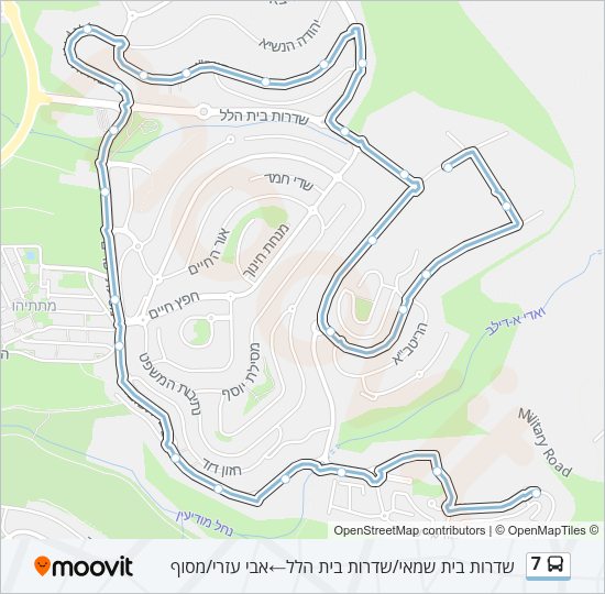 7 Bus Line Map