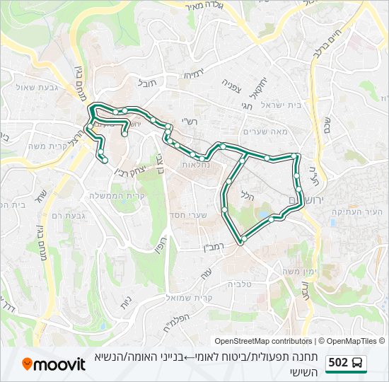 502 Bus Line Map