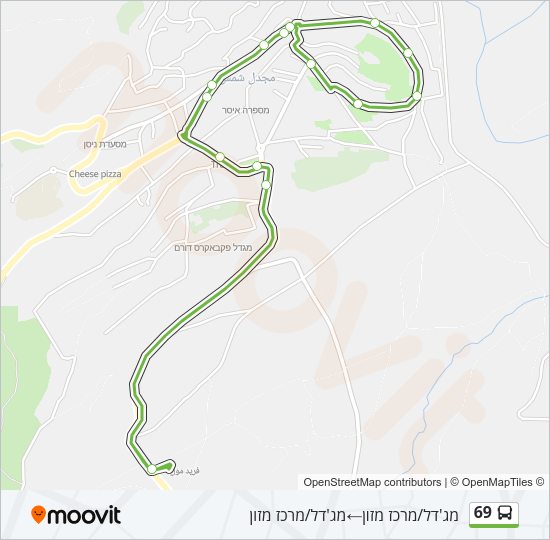 69 Bus Line Map