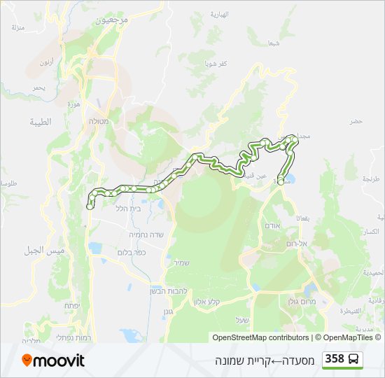 358 Bus Line Map