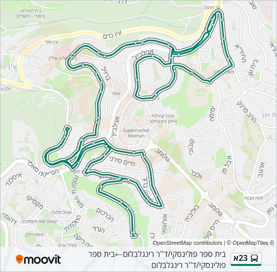 23א Bus Line Map