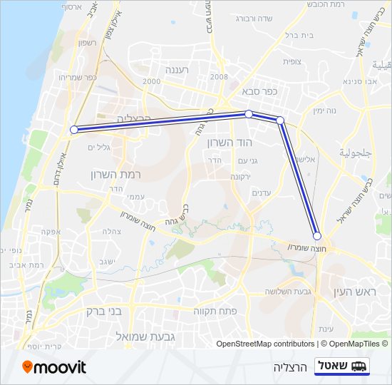 שאטל Shuttle Line Map