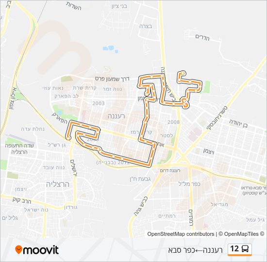 12 Bus Line Map