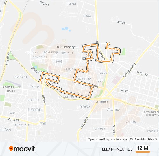 12 Bus Line Map