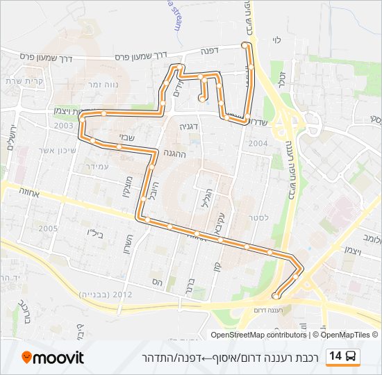 14 Bus Line Map