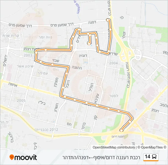 14 Bus Line Map