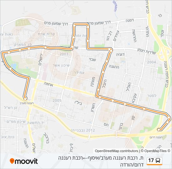 17 Bus Line Map