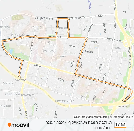 17 Bus Line Map