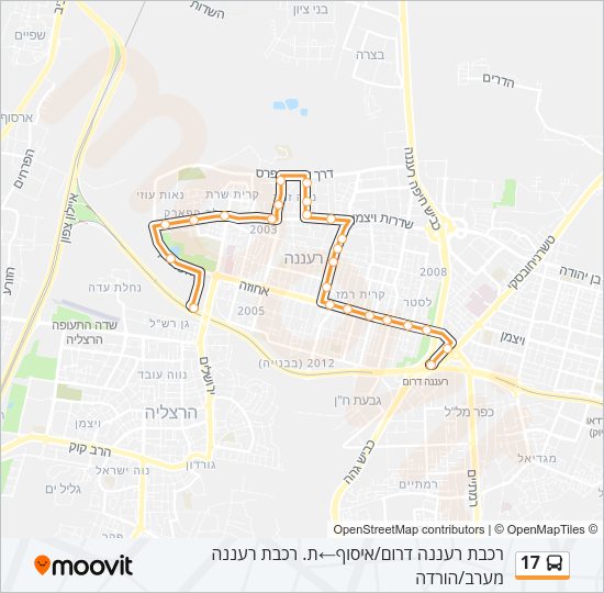 17 Bus Line Map