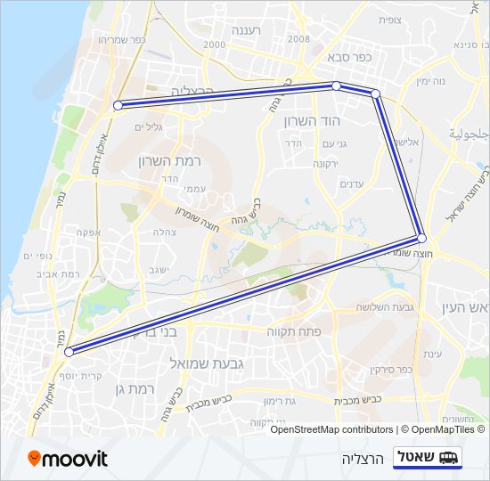שאטל Shuttle Line Map