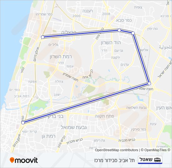 שאטל Shuttle Line Map