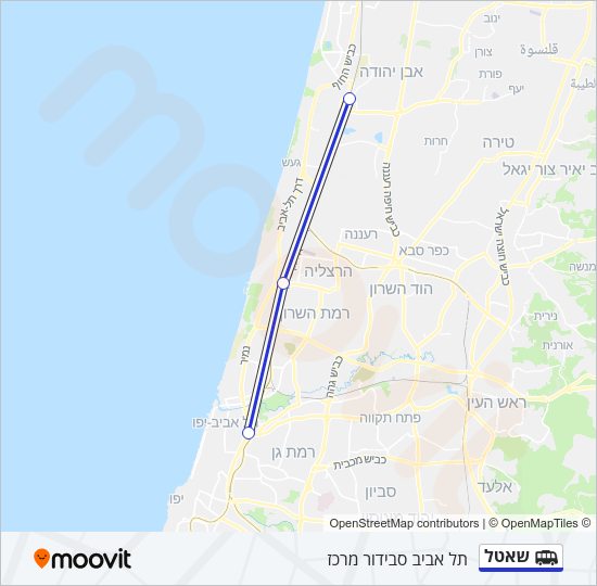 שאטל Shuttle Line Map