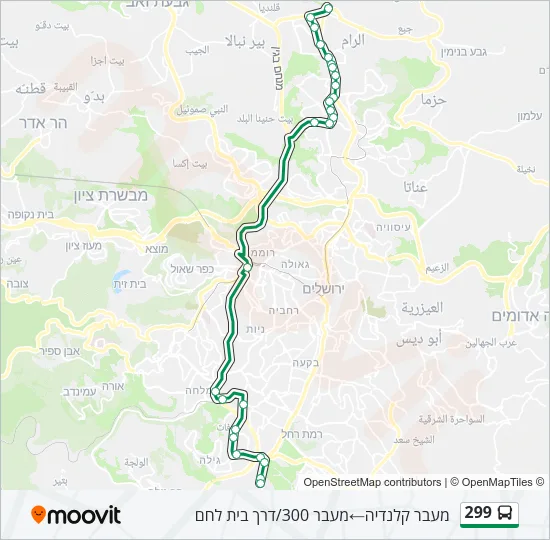 299 Bus Line Map