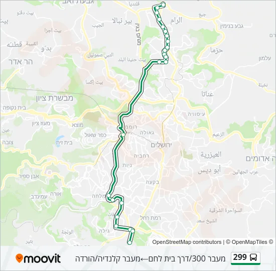 299 Bus Line Map