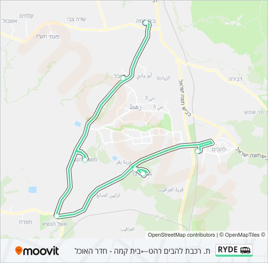 RYDE Shuttle Line Map