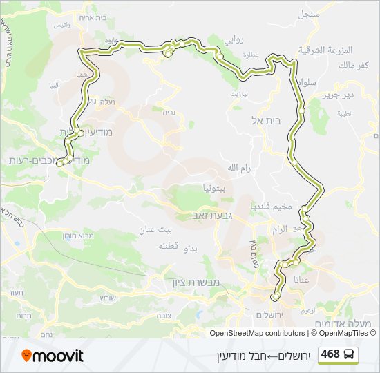 468 Bus Line Map
