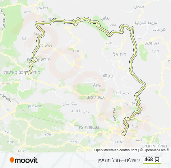 468 Bus Line Map