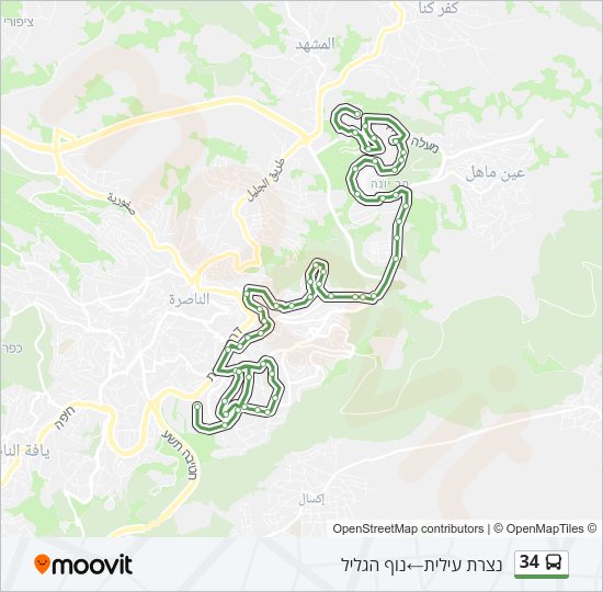 34 Bus Line Map