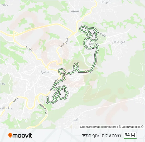 34 Bus Line Map