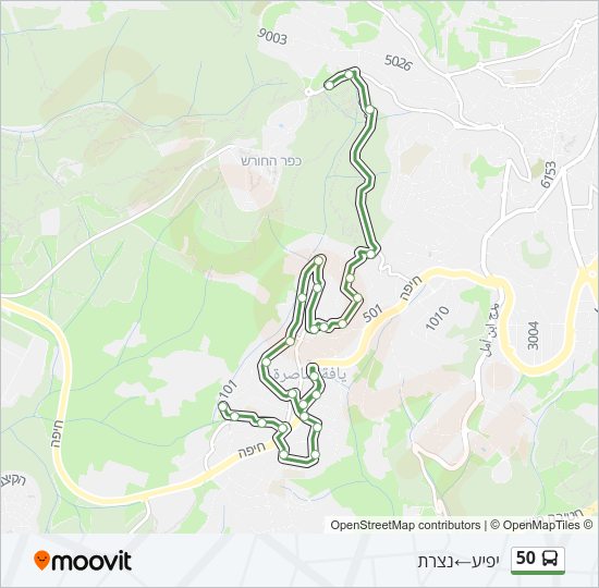 50 Bus Line Map