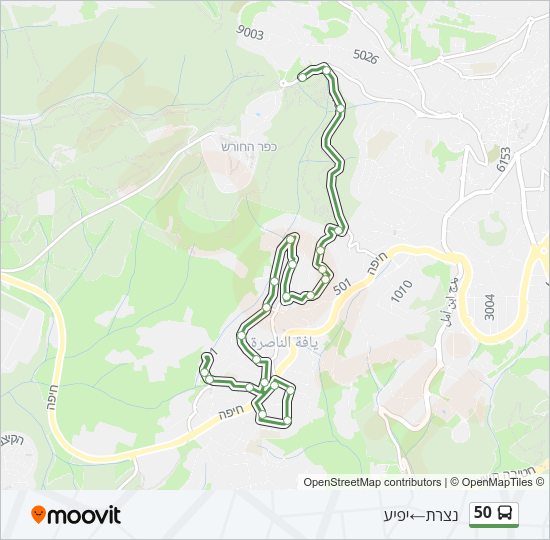50 Bus Line Map