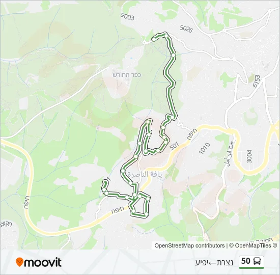50 Bus Line Map