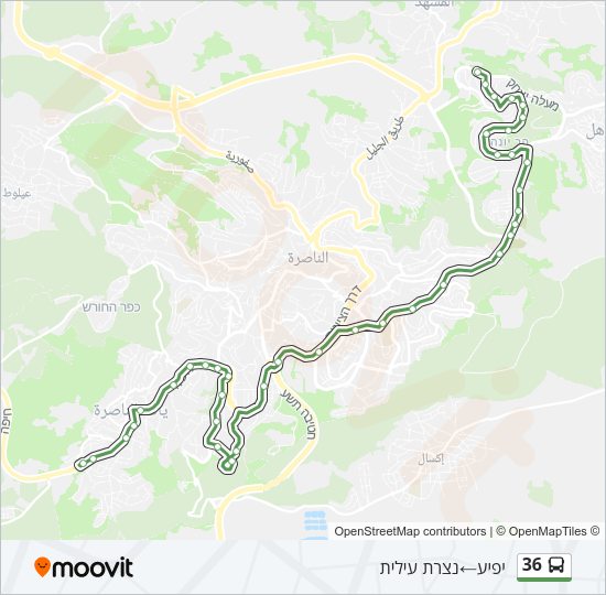 36 Bus Line Map