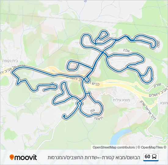 60 Bus Line Map