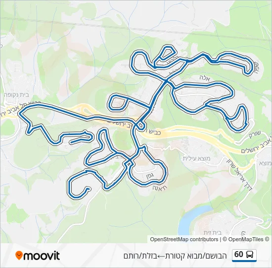 Автобус 60: карта маршрута