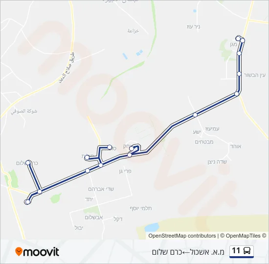11 Bus Line Map