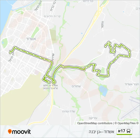 17א Bus Line Map