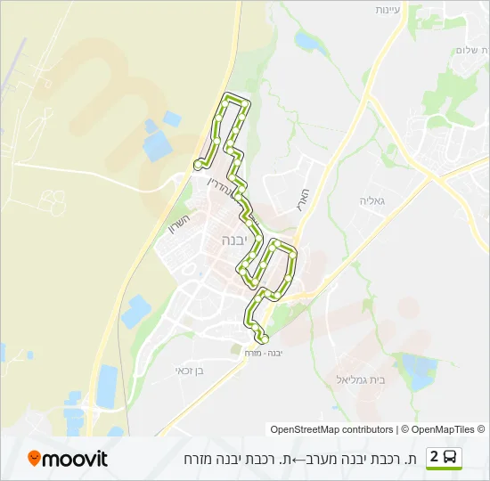 2 Bus Line Map