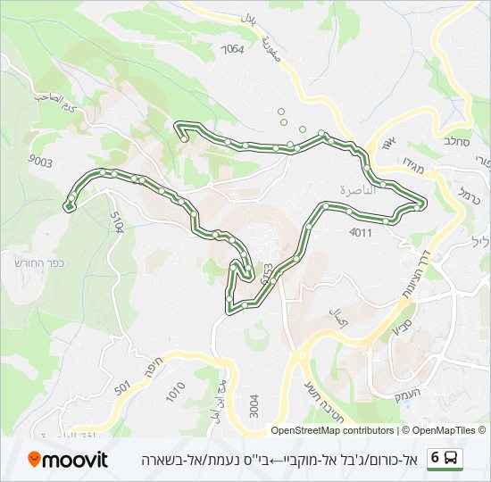 6 Bus Line Map