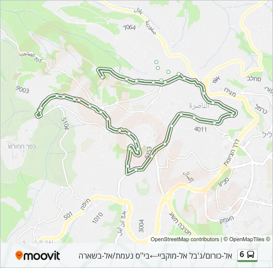 6 Bus Line Map