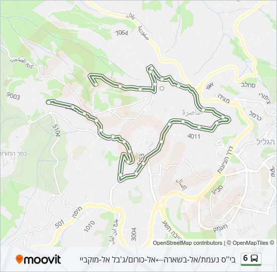 6 Bus Line Map