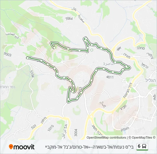 6 Bus Line Map