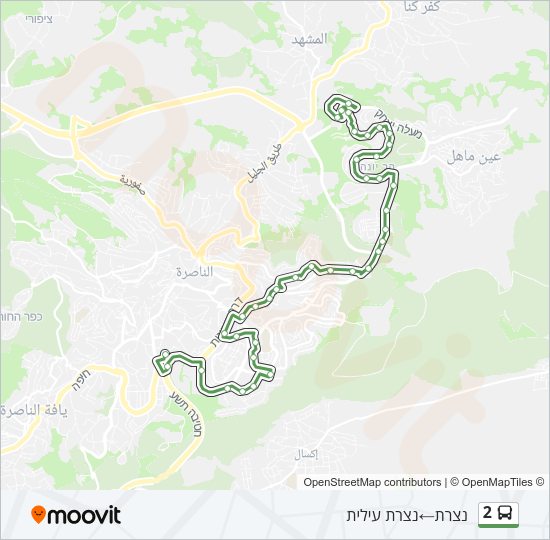 2 Bus Line Map