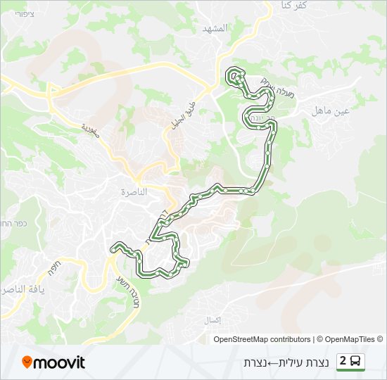 2 Bus Line Map