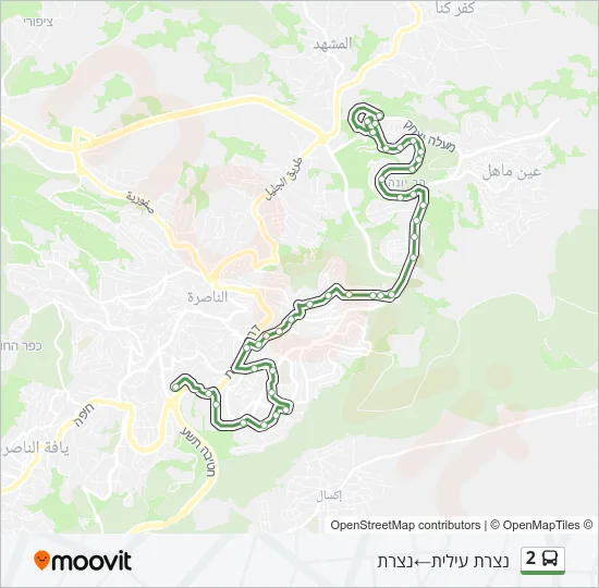 2 Bus Line Map