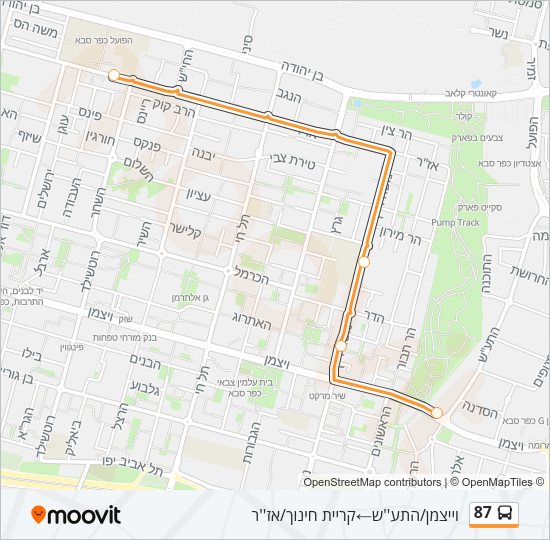 87 Bus Line Map