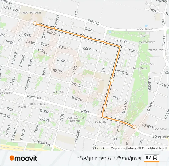 87 Bus Line Map