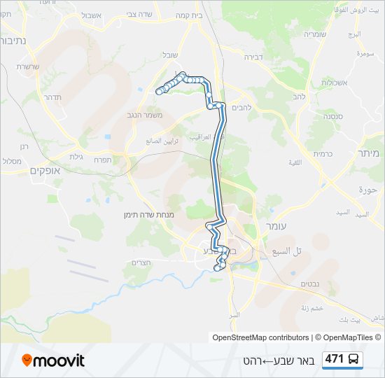 471 Bus Line Map