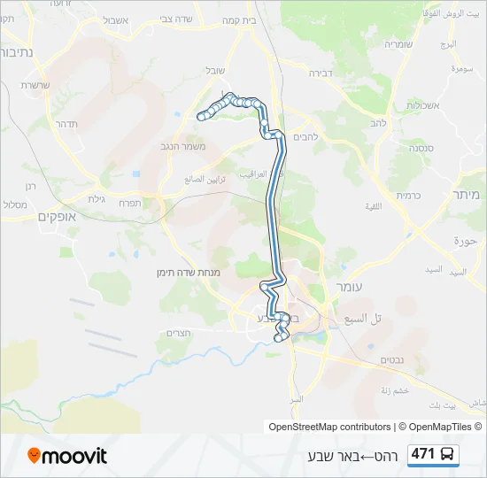 471 Bus Line Map
