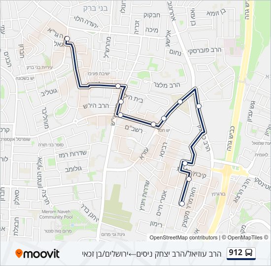 912 Bus Line Map