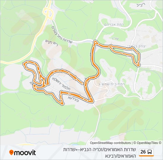 26 Bus Line Map